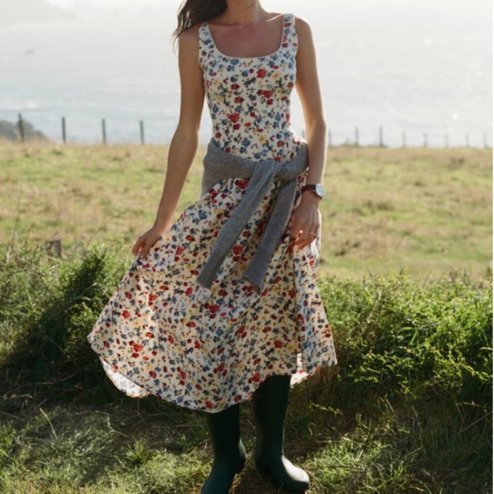 Abercrombie and Fitch Dylan Bra-free Floral Dress Size Large Petite NWT